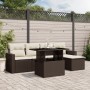 Set sofás de jardín 6 piezas y cojines ratán sintético marrón de , Conjuntos de jardín - Ref: Foro24-3267243, Precio: 395,05 ...