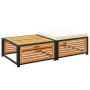 Mesa de jardín con taburete madera maciza de acacia de , Sofás modulares de exterior - Ref: Foro24-367650, Precio: 189,09 €, ...