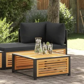 Solid acacia wood garden table 68x68x30 cm by , Modular outdoor sofas - Ref: Foro24-367644, Price: 87,50 €, Discount: %