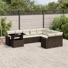 Set de sofás de jardín 10 pzas y cojines ratán sintético marrón de , Conjuntos de jardín - Ref: Foro24-3267513, Precio: 695,1...