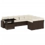 Set de sofás de jardín 10 pzas y cojines ratán sintético marrón de , Conjuntos de jardín - Ref: Foro24-3267513, Precio: 670,5...