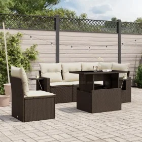 Set sofás de jardín 6 piezas y cojines ratán sintético marrón de , Conjuntos de jardín - Ref: Foro24-3267913, Precio: 464,64 ...