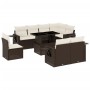 Set de sofás de jardín 9 pzas y cojines ratán sintético marrón de , Conjuntos de jardín - Ref: Foro24-3268043, Precio: 676,11...