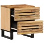 Mesita de noche de madera maciza de mango rugosa 40x34x46 cm de , Mesitas de noche - Ref: Foro24-377426, Precio: 70,18 €, Des...