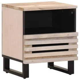 Mesita de noche madera maciza mango blanqueado 40x34x46 cm de , Mesitas de noche - Ref: Foro24-377472, Precio: 47,32 €, Descu...