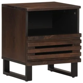 Mesita de noche de madera maciza de mango 40x34x46 cm de , Mesitas de noche - Ref: Foro24-377470, Precio: 44,87 €, Descuento: %