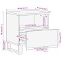 Mesita de noche de madera maciza de mango 40x34x46 cm de , Mesitas de noche - Ref: Foro24-377470, Precio: 45,25 €, Descuento: %