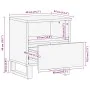 Mesita de noche de madera maciza de mango 40x34x46 cm de , Mesitas de noche - Ref: Foro24-377470, Precio: 44,87 €, Descuento: %