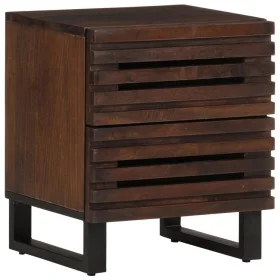 Mesita de noche de madera maciza de mango 40x34x46 cm de , Mesitas de noche - Ref: Foro24-377430, Precio: 60,27 €, Descuento: %