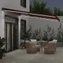 Toldo retráctil manual con LEDs color burdeos 400x350 cm de , Toldos - Ref: Foro24-3214999, Precio: 428,98 €, Descuento: %