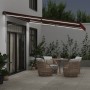 Toldo retráctil manual con LEDs color burdeos 400x350 cm de , Toldos - Ref: Foro24-3214999, Precio: 437,32 €, Descuento: %