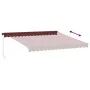 Toldo retráctil manual con LEDs color burdeos 400x350 cm de , Toldos - Ref: Foro24-3214999, Precio: 428,98 €, Descuento: %