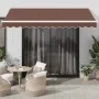 Toldo retráctil manual marrón 350x250 cm de , Toldos - Ref: Foro24-3215631, Precio: 459,12 €, Descuento: %