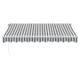 Toldo retráctil manual gris antracita y blanco 300x250 cm de , Toldos - Ref: Foro24-3216038, Precio: 202,99 €, Descuento: %