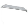 Toldo retráctil manual gris antracita y blanco 300x250 cm de , Toldos - Ref: Foro24-3216038, Precio: 202,99 €, Descuento: %