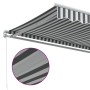 Toldo retráctil manual gris antracita y blanco 500x300 cm de , Toldos - Ref: Foro24-3216033, Precio: 431,30 €, Descuento: %