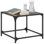 Black glass and steel coffee table 50x50x40 cm by , Coffee table - Ref: Foro24-845968, Price: 34,99 €, Discount: %
