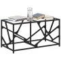 Steel coffee table with transparent glass top 78.5x40x41cm by , Coffee table - Ref: Foro24-845994, Price: 42,05 €, Discount: %