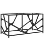 Steel coffee table with transparent glass top 78.5x40x41cm by , Coffee table - Ref: Foro24-845994, Price: 42,05 €, Discount: %