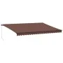 Toldo retráctil manual marrón 500x350 cm de , Toldos - Ref: Foro24-3215411, Precio: 455,00 €, Descuento: %