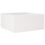 Jardinera madera maciza de pino blanco 100x100x46 cm de , Maceteros y jardineras - Ref: Foro24-3282430, Precio: 223,33 €, Des...