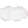 Jardinera madera maciza de pino blanco 100x100x46 cm de , Maceteros y jardineras - Ref: Foro24-3282430, Precio: 223,33 €, Des...