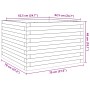 Jardinera de madera de pino impregnada 70x70x46 cm de , Maceteros y jardineras - Ref: Foro24-3282418, Precio: 146,71 €, Descu...