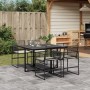 Set de muebles jardín 5 pzas con cojines ratán sintético negro de , Conjuntos de jardín - Ref: Foro24-3295008, Precio: 288,94...