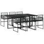 Juego de comedor de jardín 7 piezas ratán sintético negro de , Conjuntos de jardín - Ref: Foro24-3295034, Precio: 424,12 €, D...