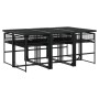 Juego de comedor de jardín 7 piezas ratán sintético negro de , Conjuntos de jardín - Ref: Foro24-3295034, Precio: 424,12 €, D...