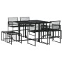 Juego de comedor de jardín 9 piezas ratán sintético negro de , Conjuntos de jardín - Ref: Foro24-3295043, Precio: 359,73 €, D...