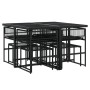 Juego de comedor de jardín 9 piezas ratán sintético negro de , Conjuntos de jardín - Ref: Foro24-3295043, Precio: 359,73 €, D...