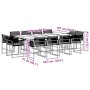 Set comedor de jardín con cojines 13 pzas ratán sintético negro de , Conjuntos de jardín - Ref: Foro24-3295015, Precio: 795,9...