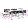 Set comedor de jardín con cojines 13 pzas ratán sintético negro de , Conjuntos de jardín - Ref: Foro24-3295020, Precio: 661,3...