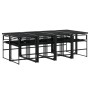 Set de comedor de jardín 9 pzas y cojines ratán sintético negro de , Conjuntos de jardín - Ref: Foro24-3295060, Precio: 542,0...