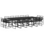 Set de comedor de jardín 15 pzas ratán sintético negro de , Conjuntos de jardín - Ref: Foro24-3295041, Precio: 902,20 €, Desc...