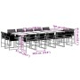 Set de comedor de jardín 15 pzas ratán sintético negro de , Conjuntos de jardín - Ref: Foro24-3295041, Precio: 902,20 €, Desc...