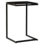 Mesa auxiliar de vidrio templado negro 40x40x60 cm en Mesas auxiliares | Comprar online en Foru.es