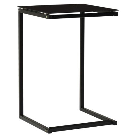 Mesa auxiliar de vidrio templado negro 40x40x60 cm en Mesas auxiliares | Comprar online en Foru.es