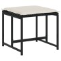 Taburetes de jardín con cojines 4 uds ratán sintético negro de , Otomanas de exterior - Ref: Foro24-4008582, Precio: 96,03 €,...