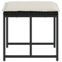 Taburetes de jardín con cojines 4 uds ratán sintético negro de , Otomanas de exterior - Ref: Foro24-4008582, Precio: 96,03 €,...