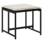 Taburetes de jardín con cojines 4 uds ratán sintético negro de , Otomanas de exterior - Ref: Foro24-4008582, Precio: 96,03 €,...
