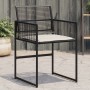 Sillas de jardín con cojines 4 unidades ratán sintético negro de , Sillas de jardín - Ref: Foro24-4008575, Precio: 185,47 €, ...