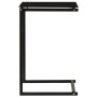 Mesa auxiliar de vidrio templado negro 40x40x60 cm en Mesas auxiliares | Comprar online en Foru.es