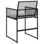 Sillas de jardín con cojines 4 unidades ratán sintético negro de , Sillas de jardín - Ref: Foro24-4008575, Precio: 185,47 €, ...