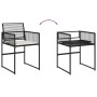 Sillas de jardín con cojines 4 unidades ratán sintético negro de , Sillas de jardín - Ref: Foro24-4008575, Precio: 185,47 €, ...