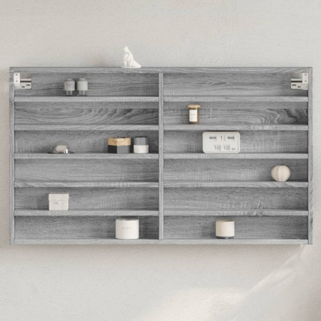 Vitrina de madera de ingeniería gris Sonoma 100x8,5x58 cm de , Estantes y estanterías - Ref: Foro24-847945, Precio: 48,91 €, ...