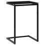 Mesa auxiliar de vidrio templado negro 40x40x60 cm en Mesas auxiliares | Comprar online en Foru.es