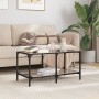 Mesa de centro superficie de vidrio acero negra 78,5x40x40 cm de , Mesas de centro - Ref: Foro24-845977, Precio: 53,42 €, Des...