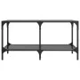Mesa de centro superficie de vidrio acero negra 78,5x40x40 cm de , Mesas de centro - Ref: Foro24-845977, Precio: 52,76 €, Des...